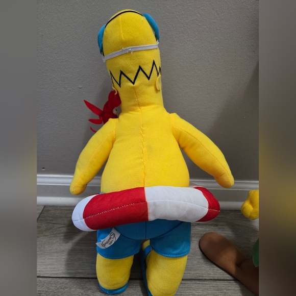 Simpsons Lot of 5 Plush Homer Scratchy Maggie Sideshow Bob and Milhouse Collect - Picture 14 of 15